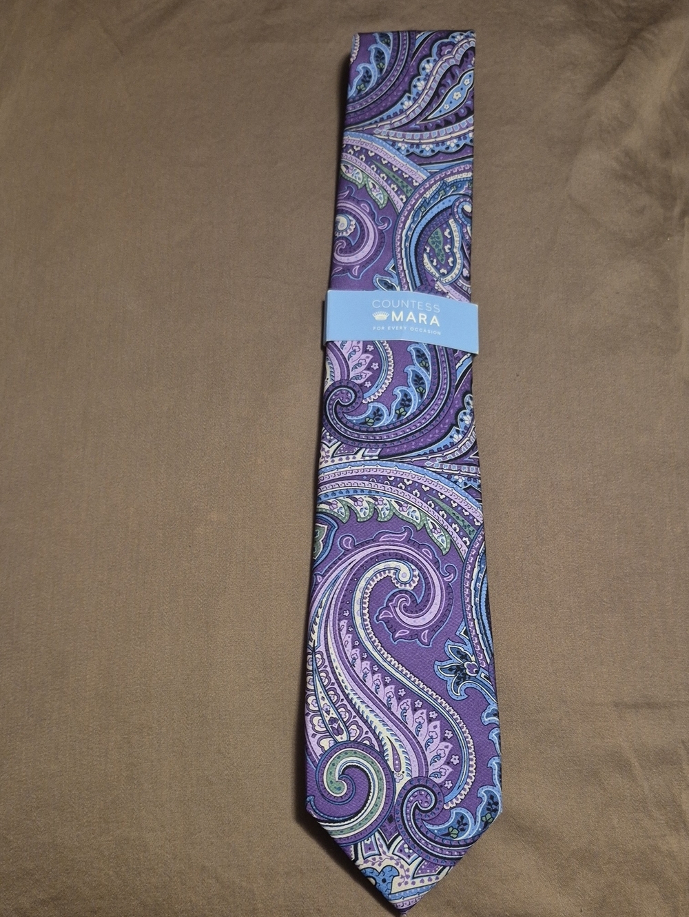 Countess Mara Purple Paisley Silk Tie